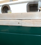 the new fastener is dry-fitted and still needs to be properly bedded